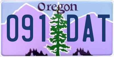 OR license plate 091DAT