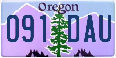 OR license plate 091DAU