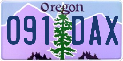 OR license plate 091DAX