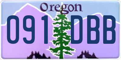 OR license plate 091DBB