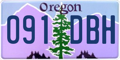 OR license plate 091DBH