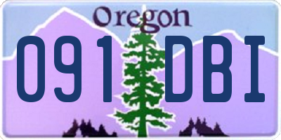OR license plate 091DBI