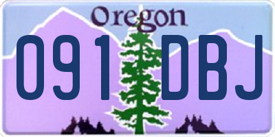 OR license plate 091DBJ