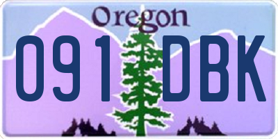 OR license plate 091DBK