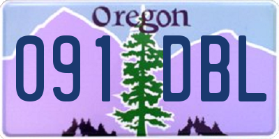 OR license plate 091DBL
