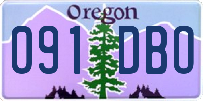 OR license plate 091DBO