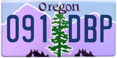 OR license plate 091DBP