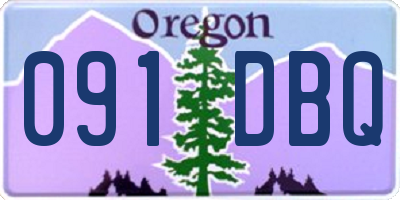 OR license plate 091DBQ