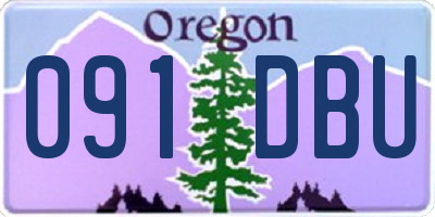OR license plate 091DBU