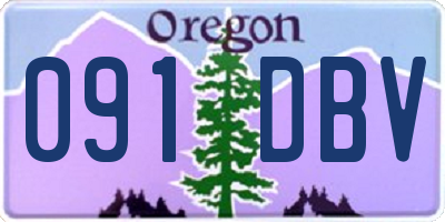 OR license plate 091DBV