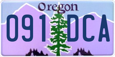OR license plate 091DCA