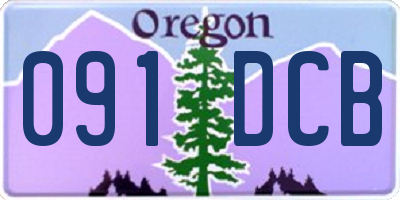 OR license plate 091DCB
