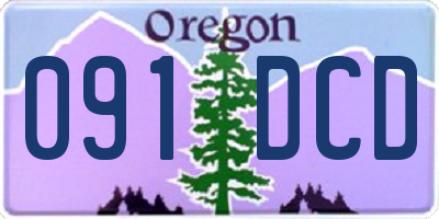 OR license plate 091DCD