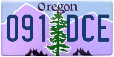 OR license plate 091DCE