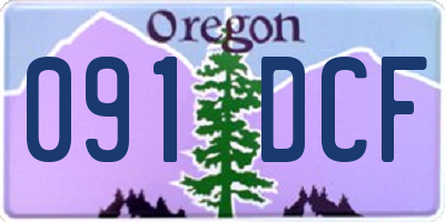 OR license plate 091DCF