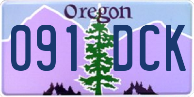 OR license plate 091DCK