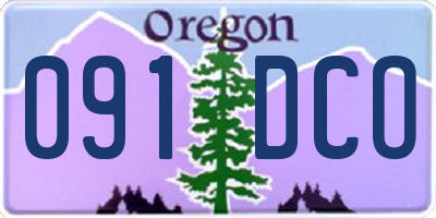 OR license plate 091DCO