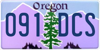 OR license plate 091DCS