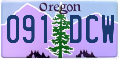 OR license plate 091DCW