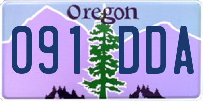OR license plate 091DDA