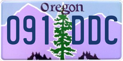 OR license plate 091DDC