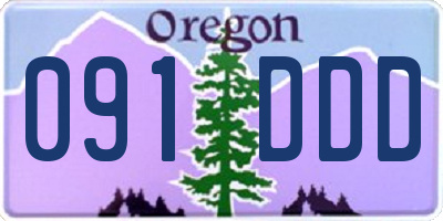 OR license plate 091DDD