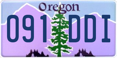 OR license plate 091DDI