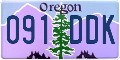 OR license plate 091DDK
