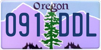 OR license plate 091DDL