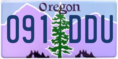 OR license plate 091DDU