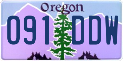 OR license plate 091DDW