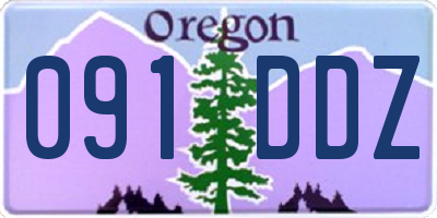 OR license plate 091DDZ