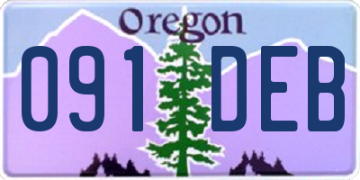 OR license plate 091DEB