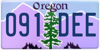 OR license plate 091DEE