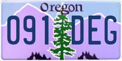 OR license plate 091DEG