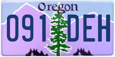 OR license plate 091DEH