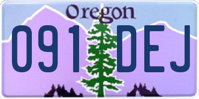 OR license plate 091DEJ
