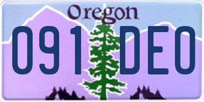 OR license plate 091DEO