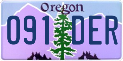 OR license plate 091DER
