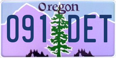OR license plate 091DET