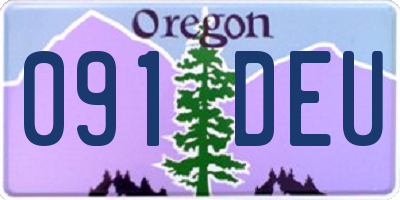 OR license plate 091DEU