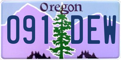 OR license plate 091DEW