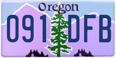OR license plate 091DFB