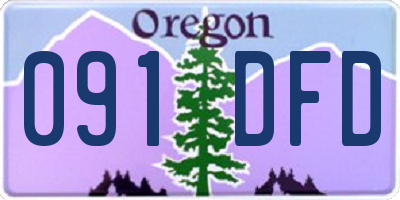 OR license plate 091DFD