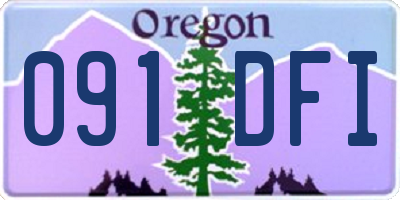 OR license plate 091DFI