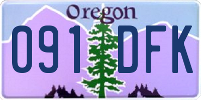 OR license plate 091DFK