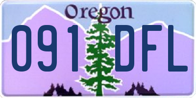 OR license plate 091DFL