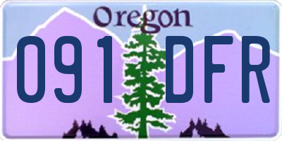 OR license plate 091DFR