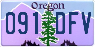 OR license plate 091DFV