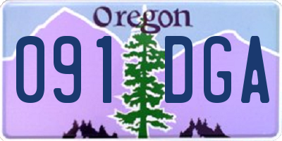 OR license plate 091DGA